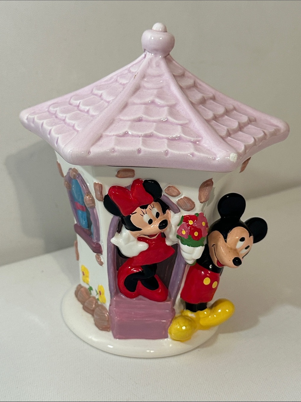 1990 - DISNEY MICKEY MINNIE - TELEFLORAL GIFT - FLOWERS FROM MICKEY CERAMIC